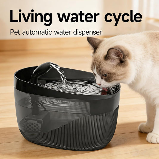 Cat Water Fountain, 74Oz/2.2L, Automatic Pet Water Fountain Dual Flow Modes